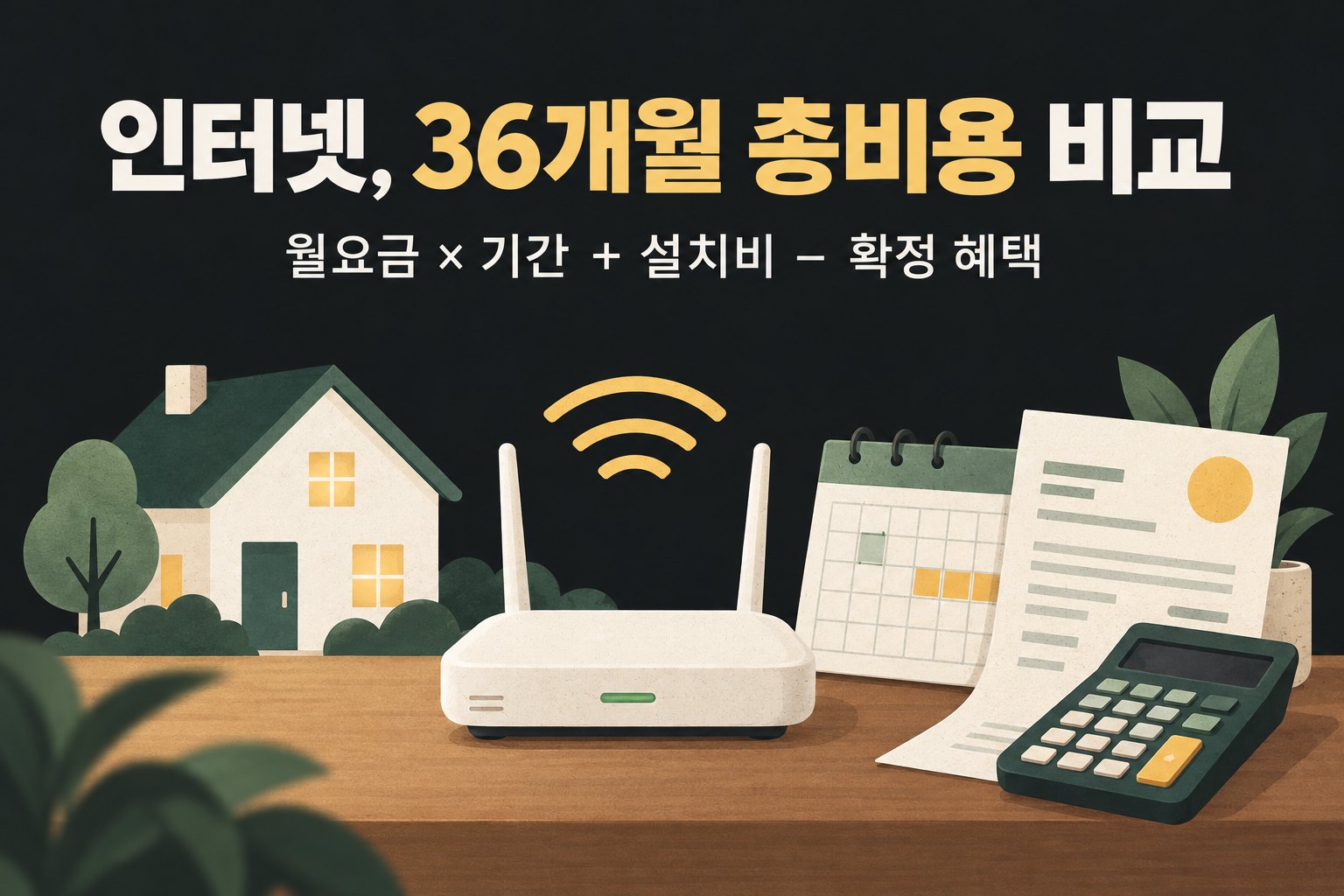 인터넷 가입 혜택보다 먼저 볼 36개월 총비용 비교법